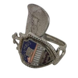 Columbus State Capitol Ohio  Vintage Souvenir Spoon Ring